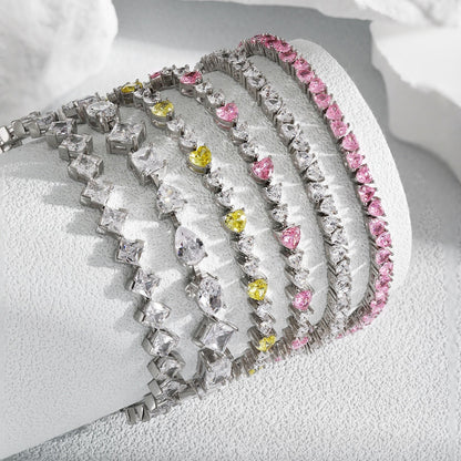 [Royal Jewelry]Unique Exquisite Multi Cut Daily Bracelet