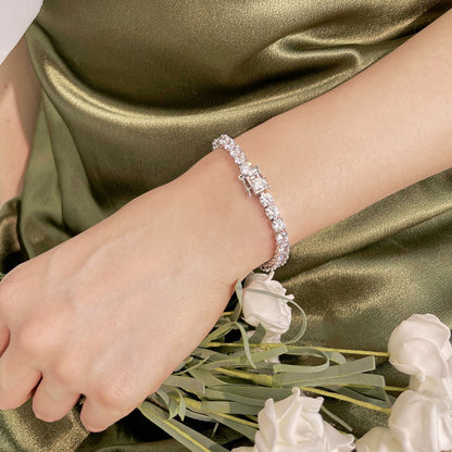 [Royal Jewelry]Ornate Sparkling Round Cut Wedding Bracelet