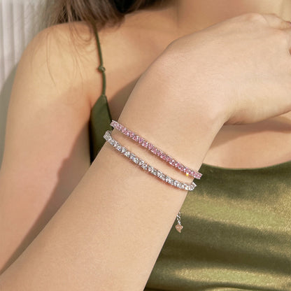 [Royal Jewelry]Dazzling Romantic Heart Shape Lover Bracelet
