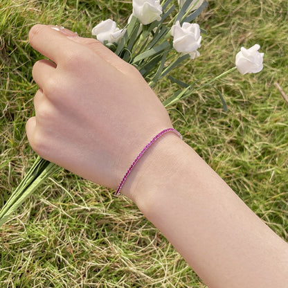 [Royal Jewelry]Radiant Colorful Round Cut Party Bracelet