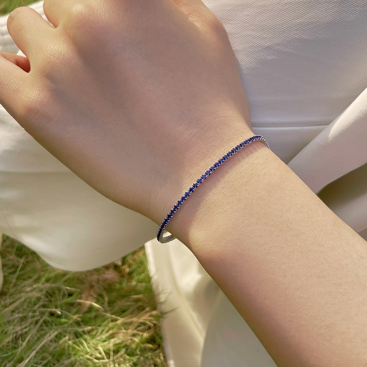 [Royal Jewelry]Radiant Colorful Round Cut Party Bracelet