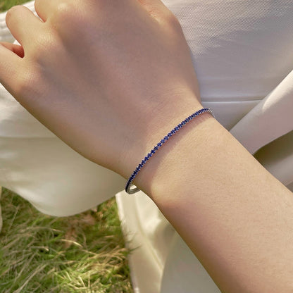 [Royal Jewelry]Radiant Colorful Round Cut Party Bracelet