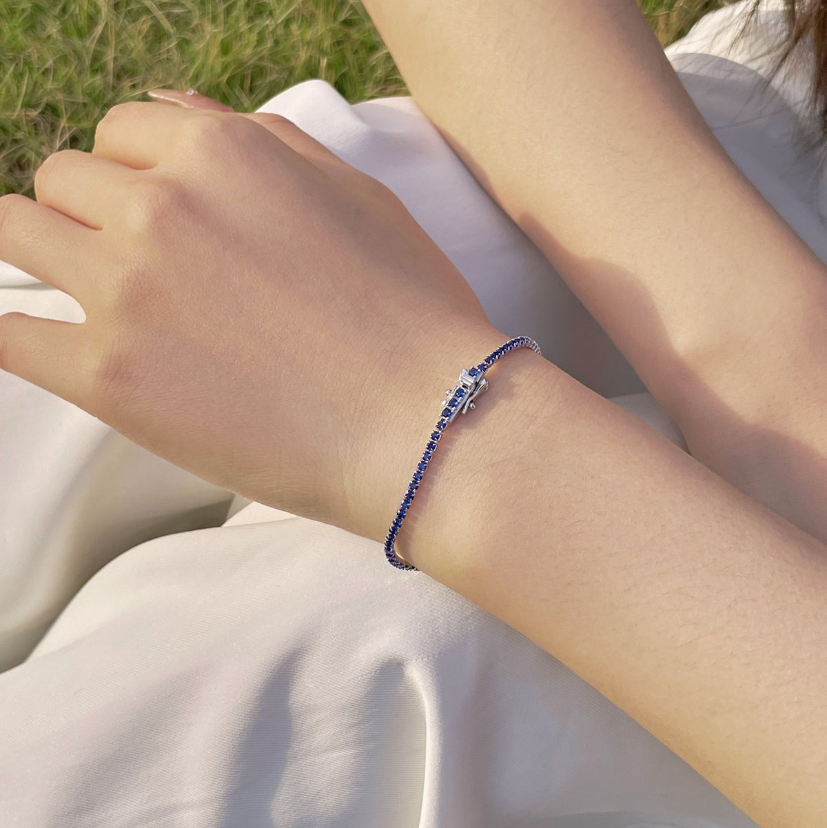 [Royal Jewelry]Radiant Colorful Round Cut Party Bracelet