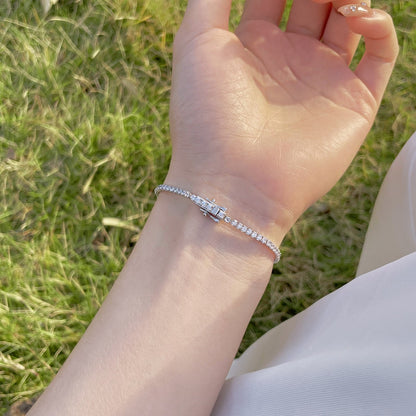 [Royal Jewelry]Radiant Colorful Round Cut Party Bracelet