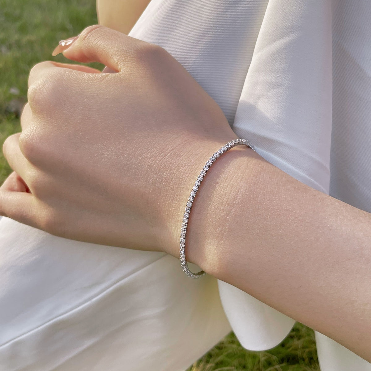 [Royal Jewelry]Radiant Colorful Round Cut Party Bracelet