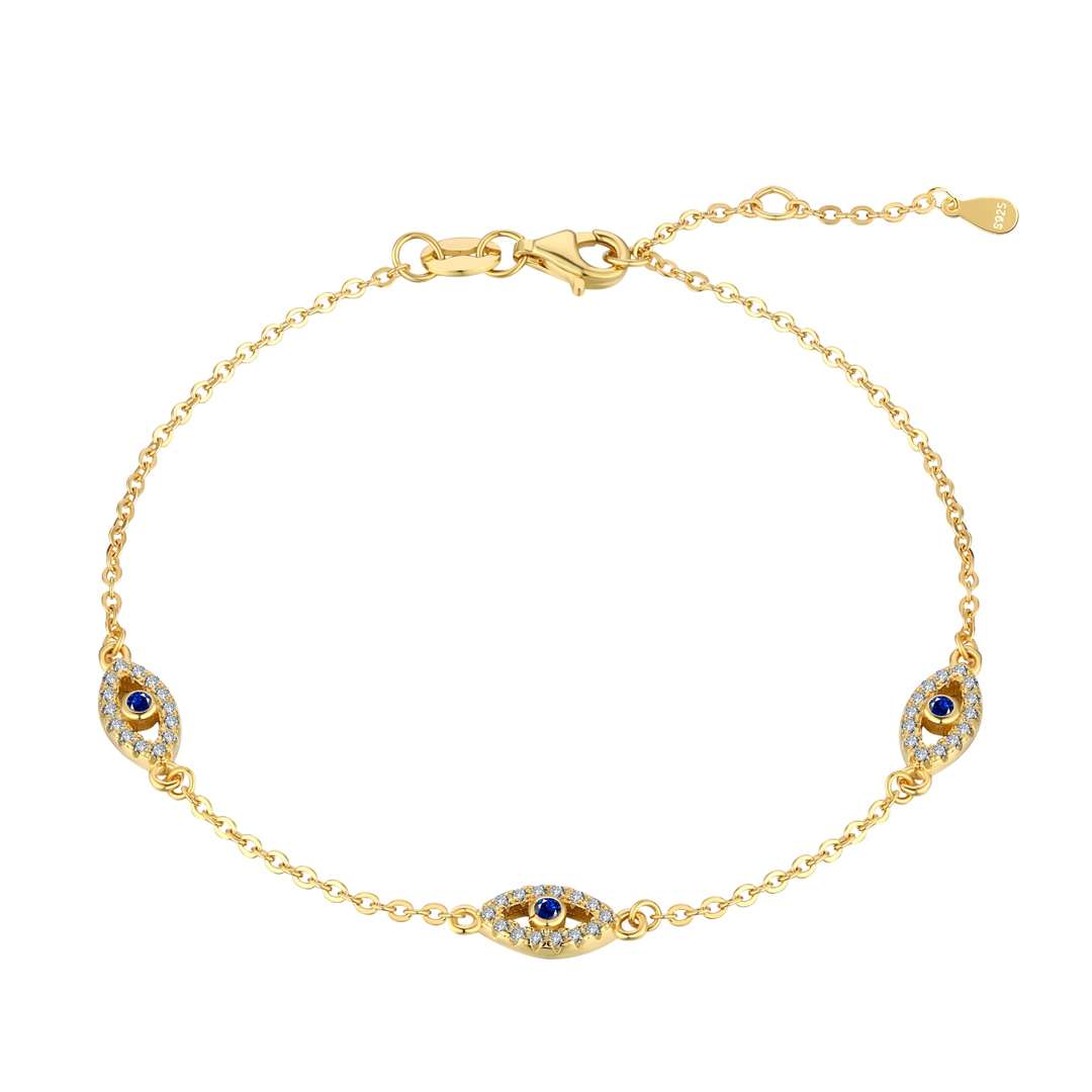 [Royal Jewelry]Evil Eye Shape Pendent Necklace