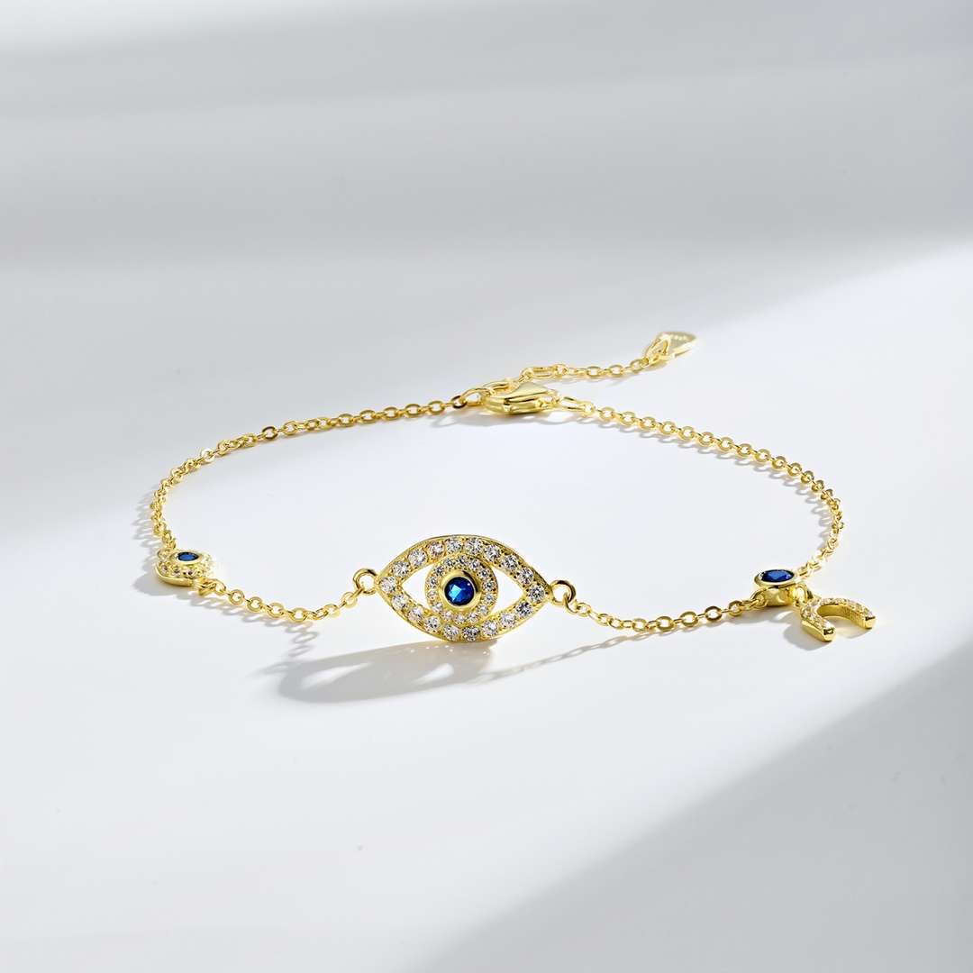 [Royal Jewelry]Dainty Eye Shape Necklace