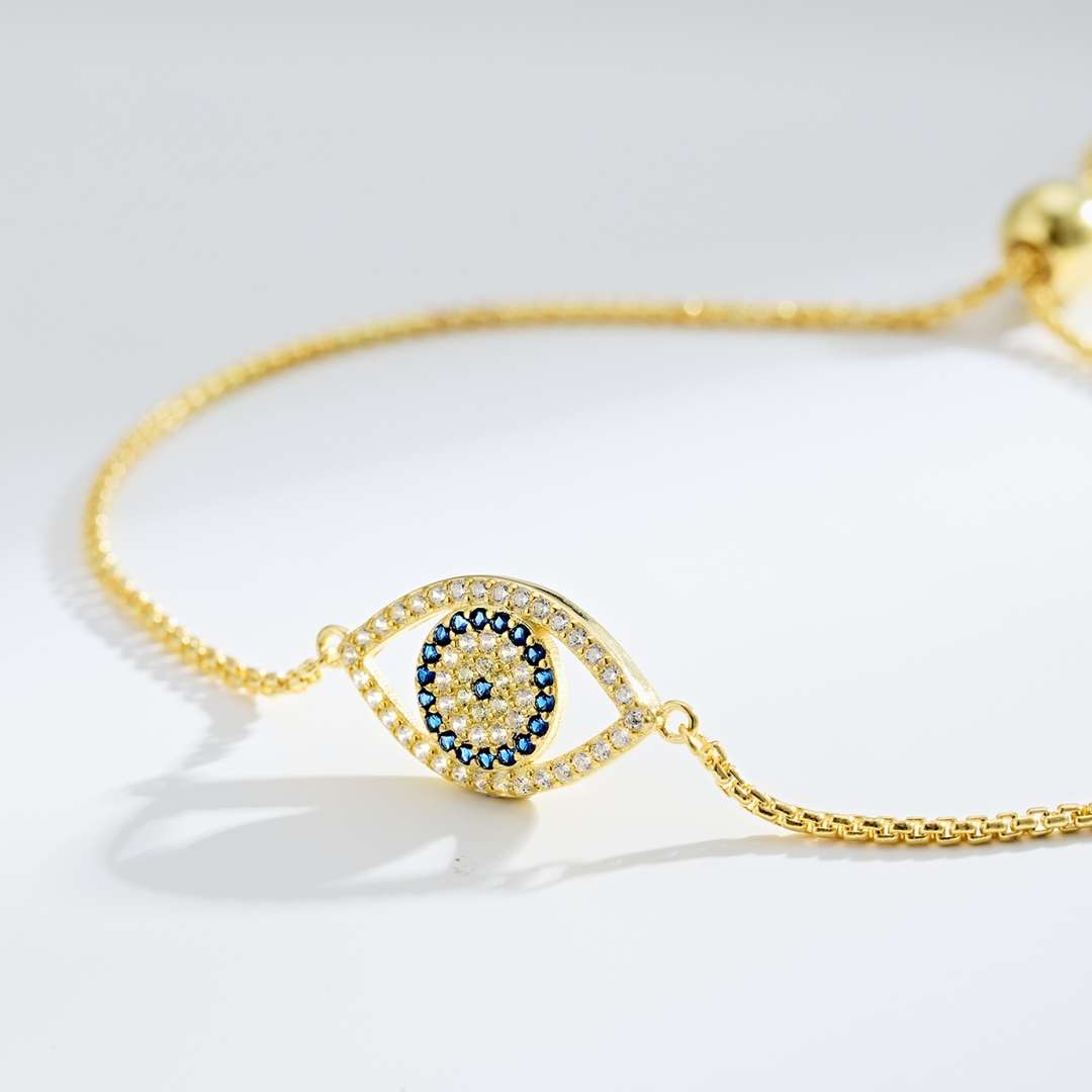 [Royal Jewelry]Dazzling Eye Shape Necklace