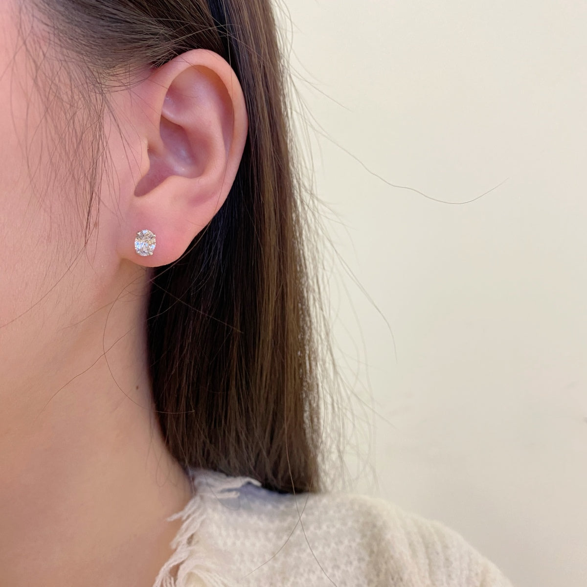 [Royal Jewelry]Oval Classic Dignified Elegant Earrings