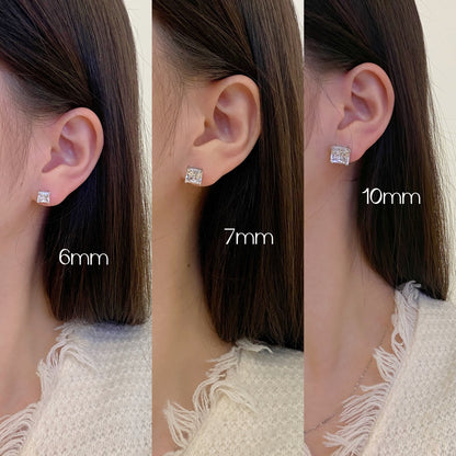 [Royal Jewelry]Delicate Square Shape Earrings