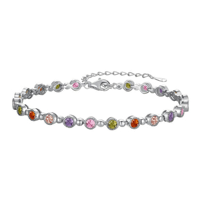 [Royal Jewelry]Sparkling Exquisite Round Cut Party Bracelet