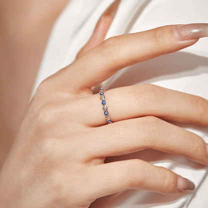 [Royal Jewelry]Radiant Colorful Round Shape Daily Ring