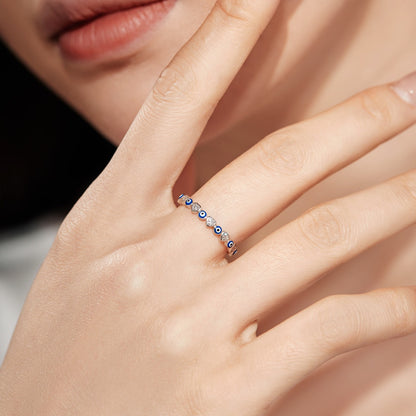 [Royal Jewelry]Radiant Colorful Round Shape Daily Ring