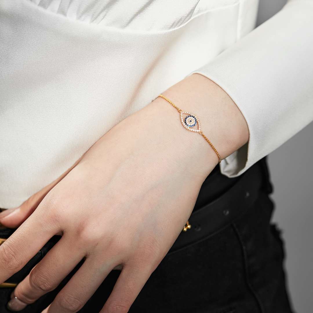 [Royal Jewelry]Dazzling Eye Shape Necklace