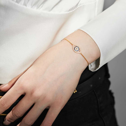 [Royal Jewelry]Dazzling Eye Shape Necklace
