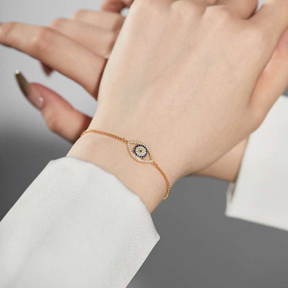 [Royal Jewelry]Dazzling Eye Shape Necklace