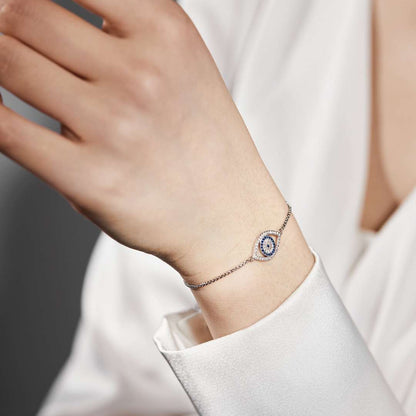 [Royal Jewelry]Dazzling Eye Shape Necklace