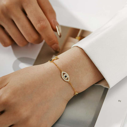 [Royal Jewelry]Dainty Eye Shape Necklace