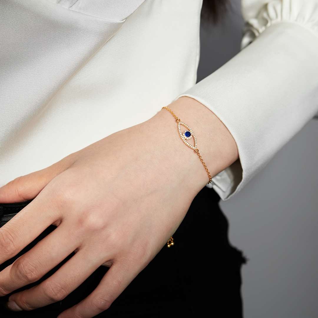 [Royal Jewelry]Devil's Eye Hollow Design Bracelet