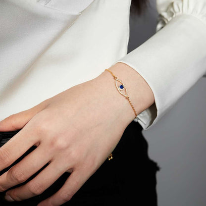 [Royal Jewelry]Devil's Eye Hollow Design Bracelet
