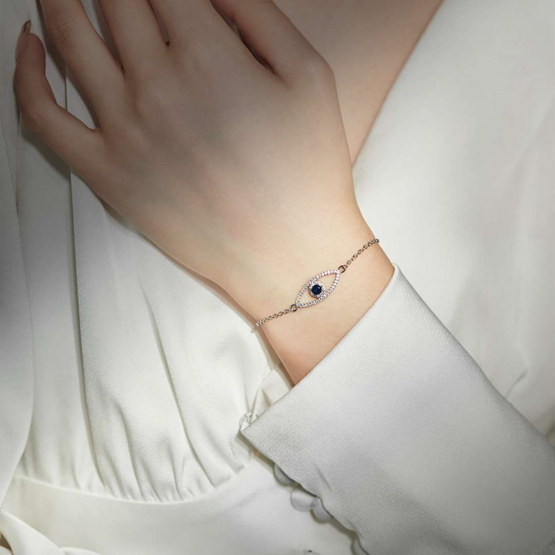 [Royal Jewelry]Devil's Eye Hollow Design Bracelet