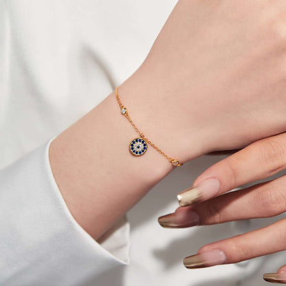 [Royal Jewelry]Devil's Eye Round Shape Bracelet