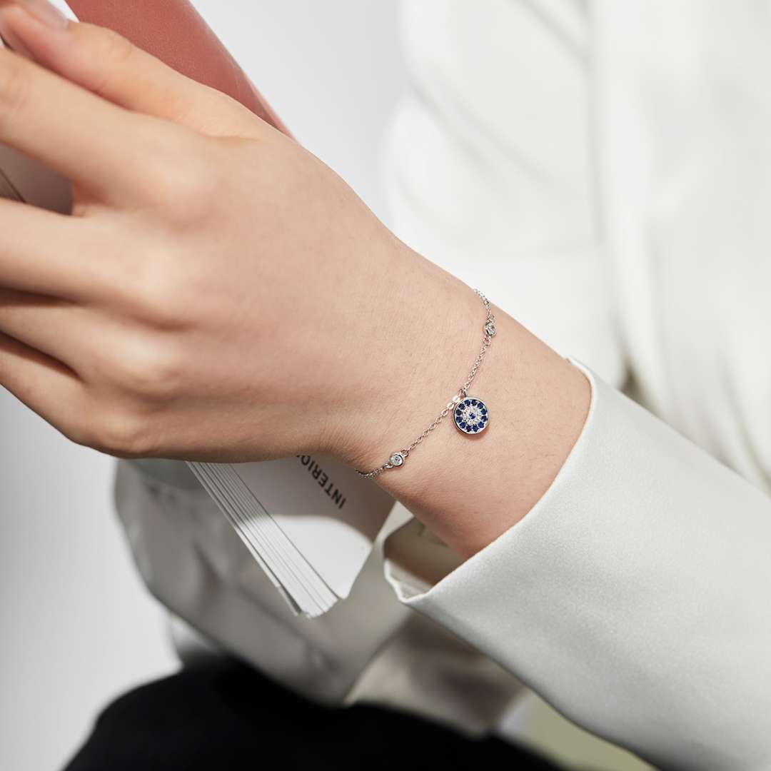 [Royal Jewelry]Devil's Eye Round Shape Bracelet
