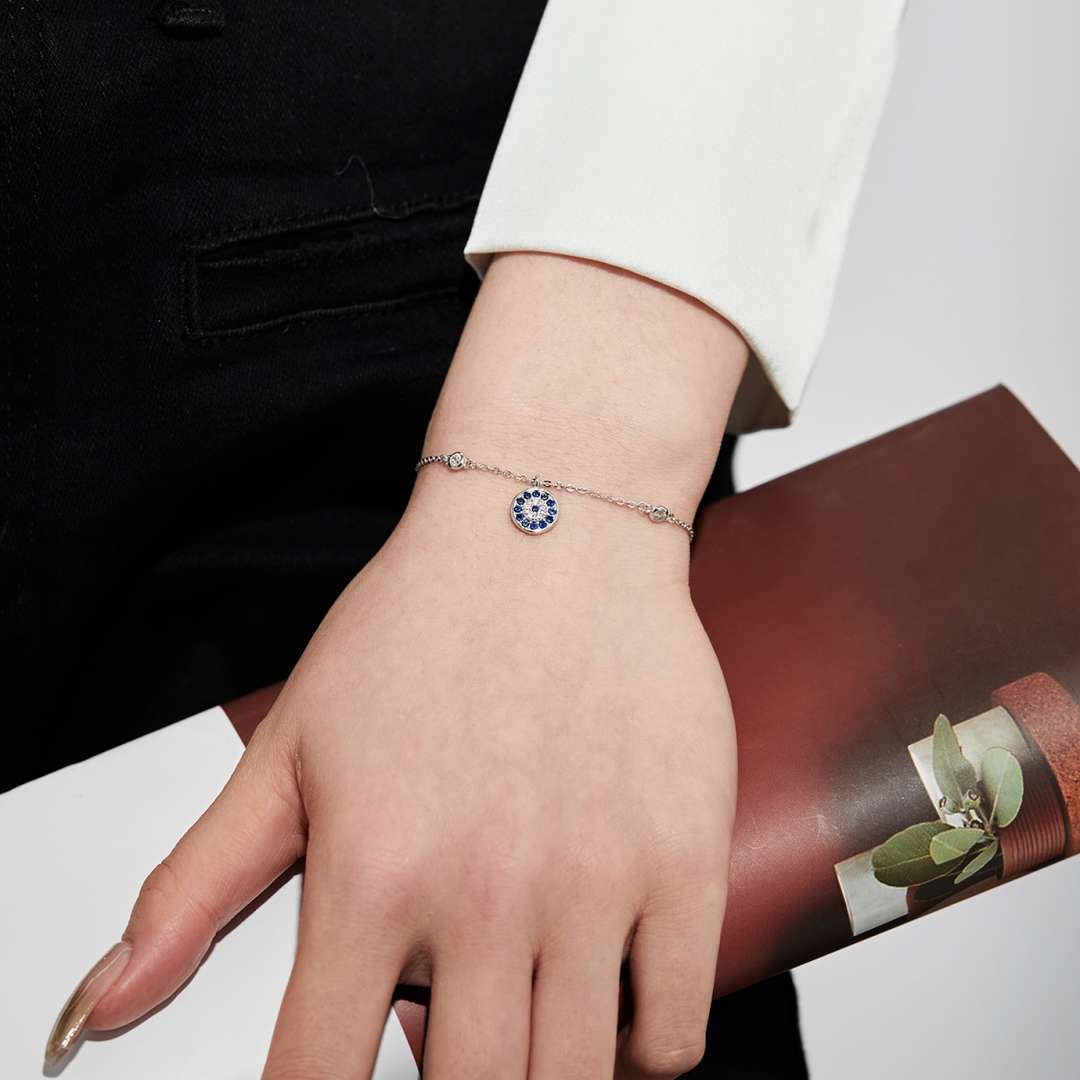 [Royal Jewelry]Devil's Eye Round Shape Bracelet