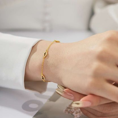 [Royal Jewelry]Evil Eye Shape Pendent Necklace