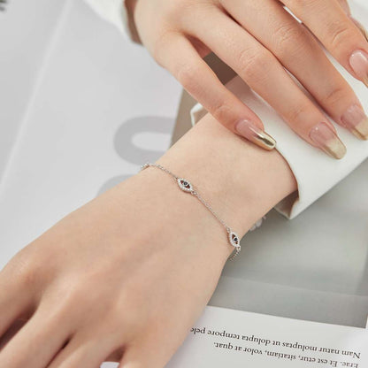 [Royal Jewelry]Evil Eye Shape Pendent Necklace