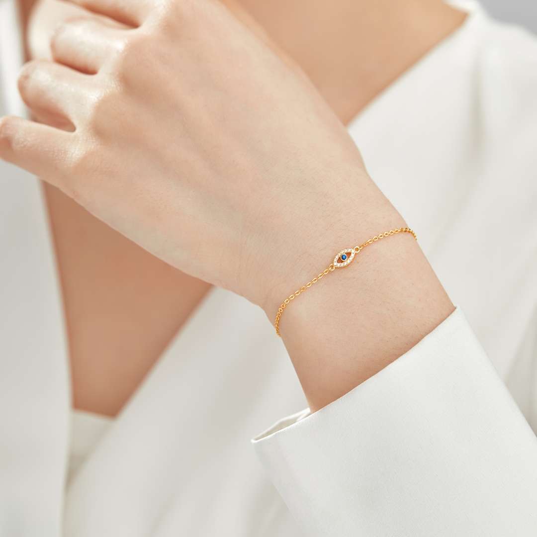 [Royal Jewelry]Evil Eye Shape Necklace