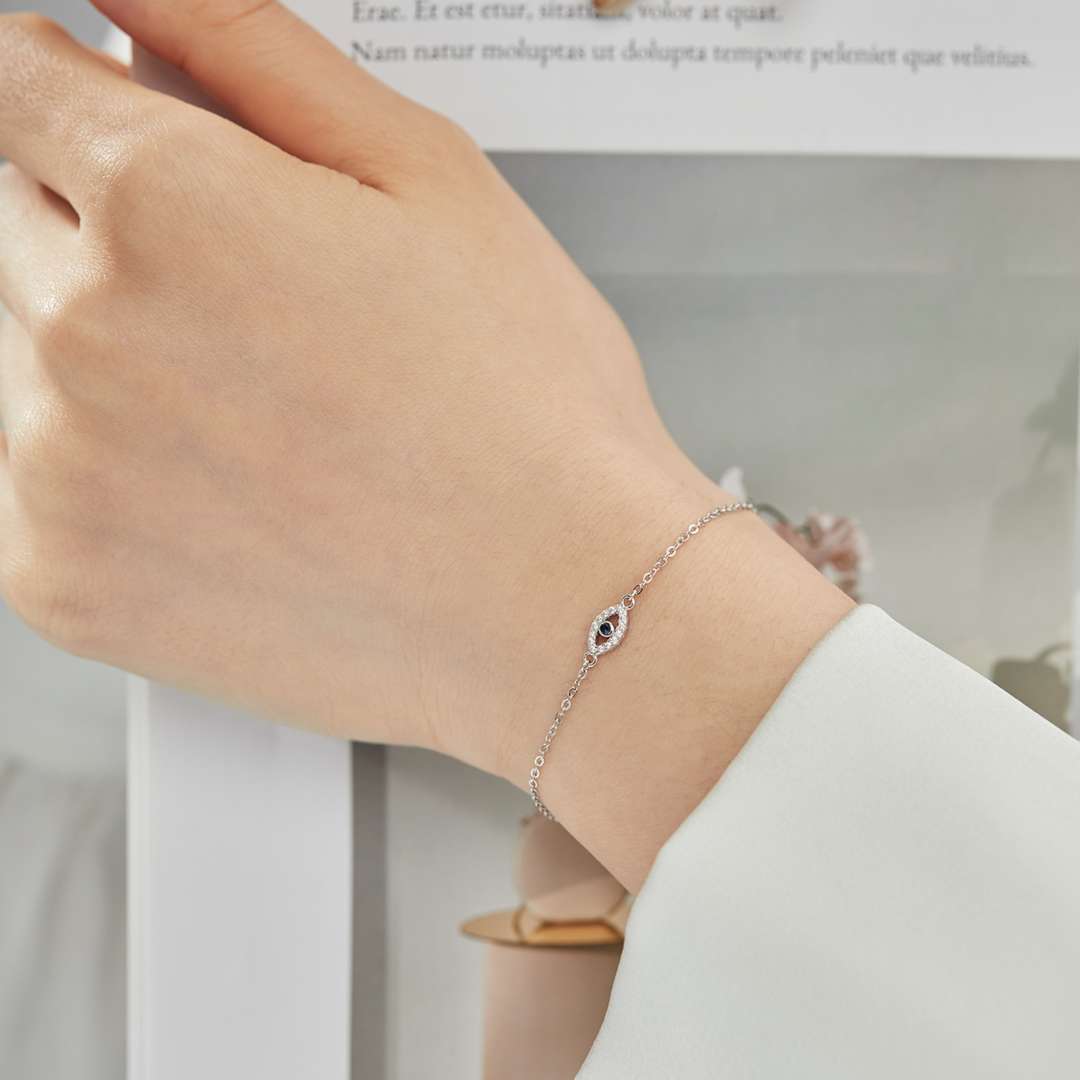 [Royal Jewelry]Evil Eye Shape Necklace