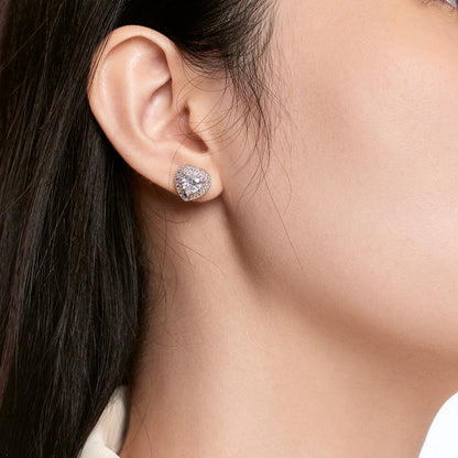 [Royal Jewelry]Dazzling Heart Shape Lover Earrings