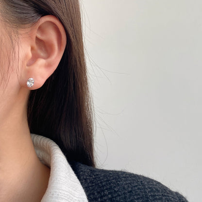 [Royal Jewelry]Oval Classic Dignified Elegant Earrings