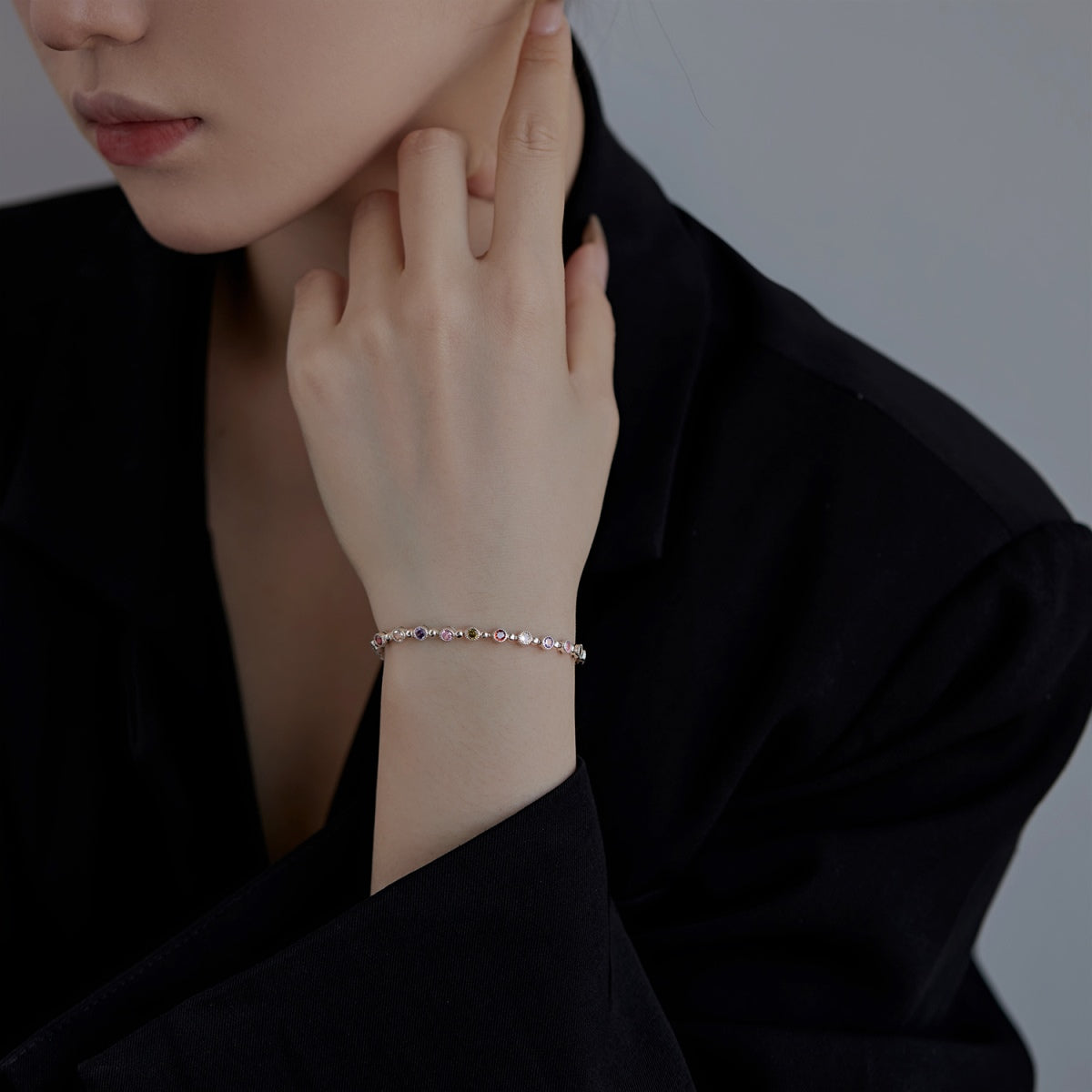 [Royal Jewelry]Sparkling Exquisite Round Cut Party Bracelet