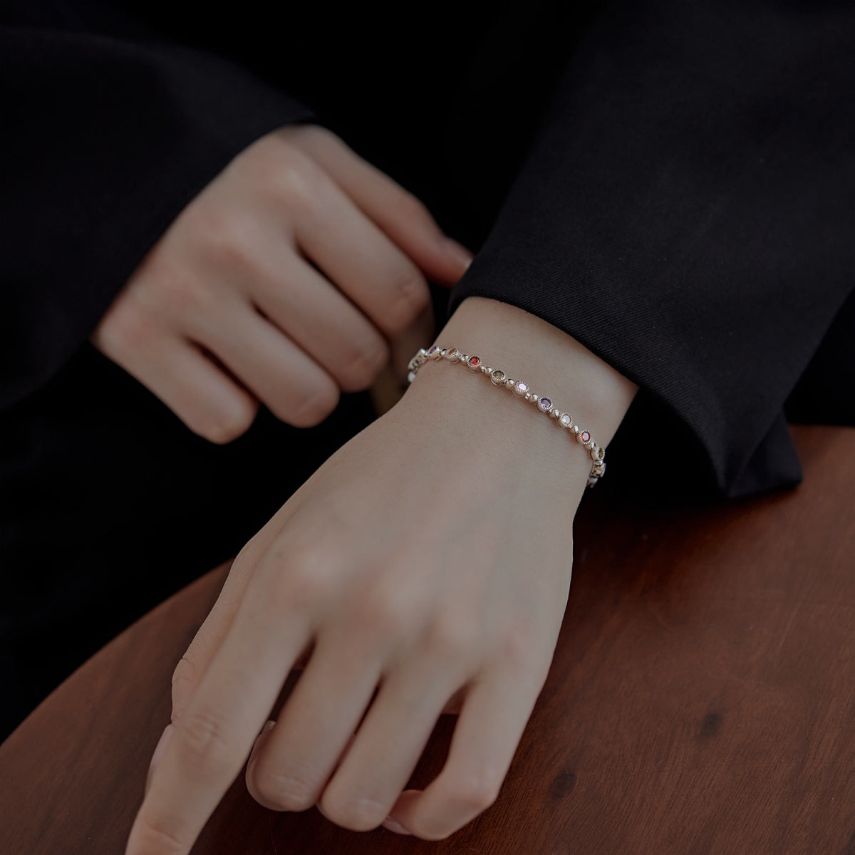 [Royal Jewelry]Sparkling Exquisite Round Cut Party Bracelet