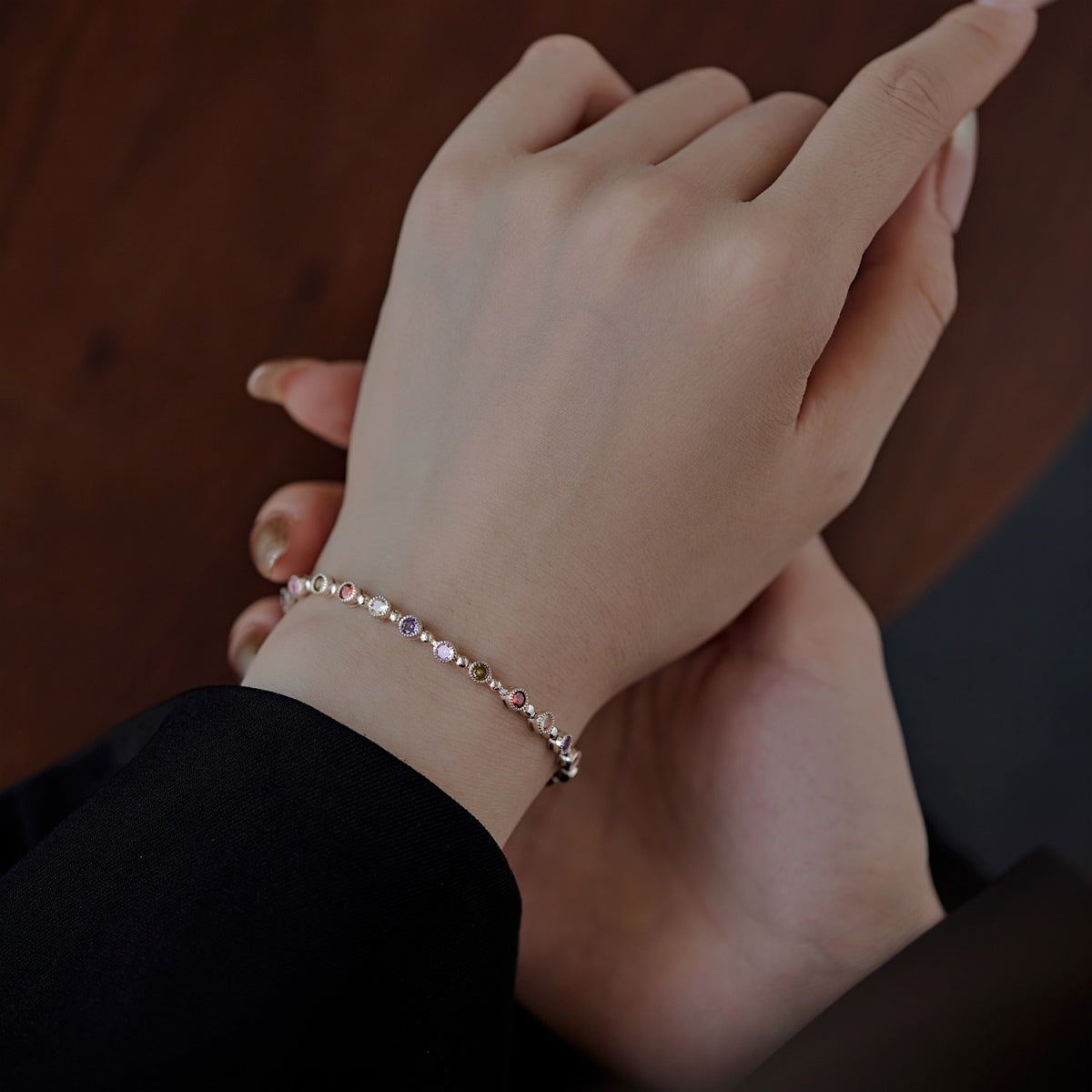 [Royal Jewelry]Sparkling Exquisite Round Cut Party Bracelet