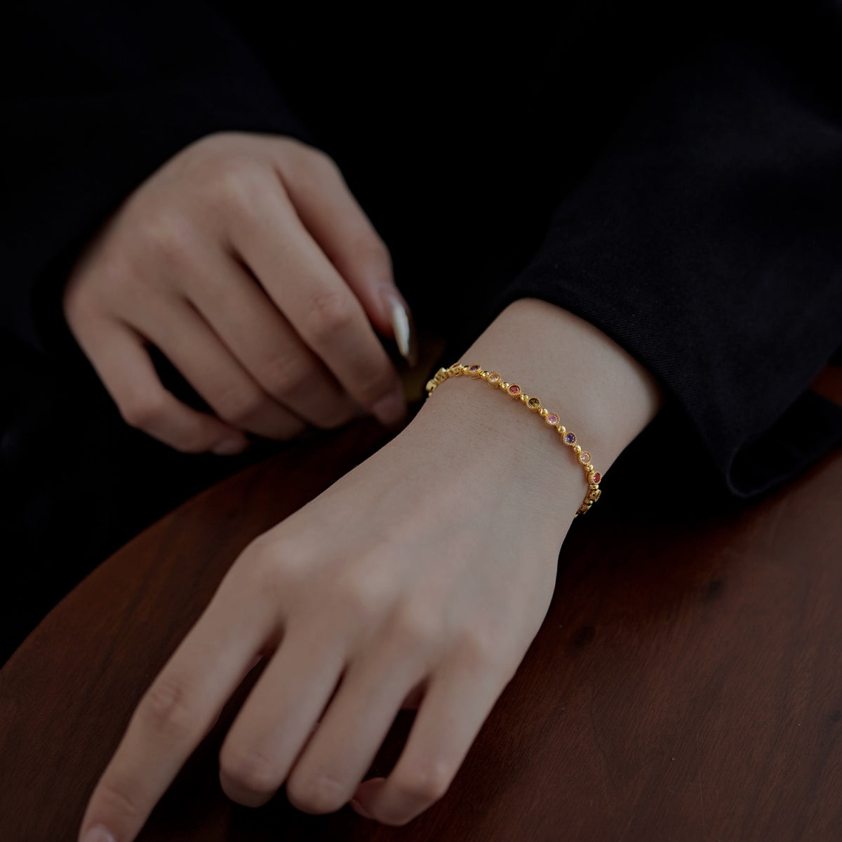 [Royal Jewelry]Sparkling Exquisite Round Cut Party Bracelet
