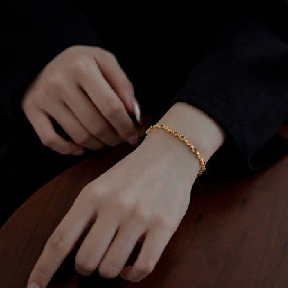 [Royal Jewelry]Sparkling Exquisite Round Cut Party Bracelet