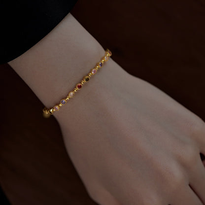 [Royal Jewelry]Sparkling Exquisite Round Cut Party Bracelet