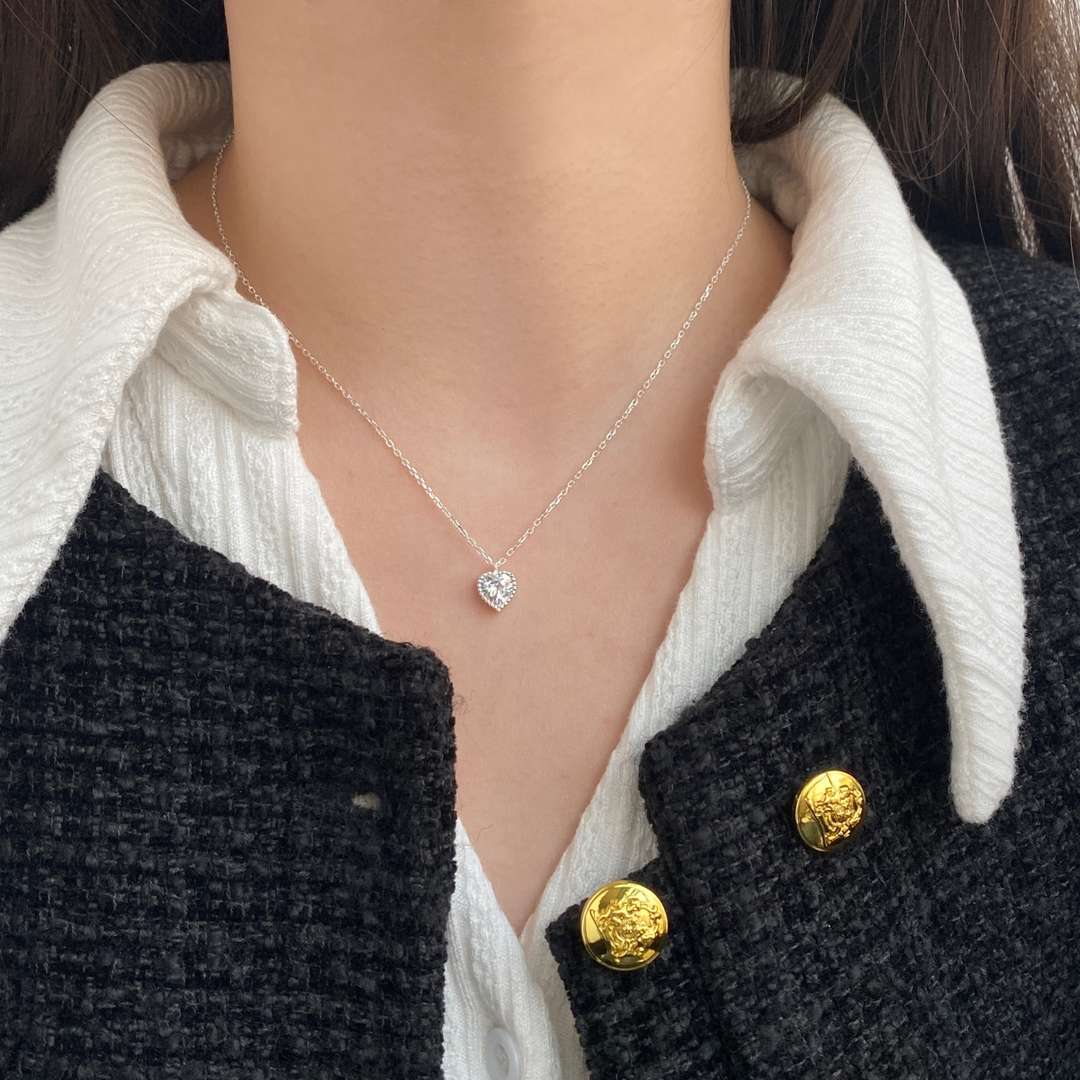 [Royal Jewelry]Ornate Heart Shape Necklace