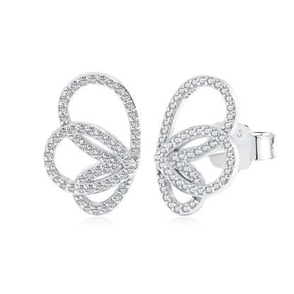 [Royal Jewelry]Exquisite Butterfly Shape Earrings