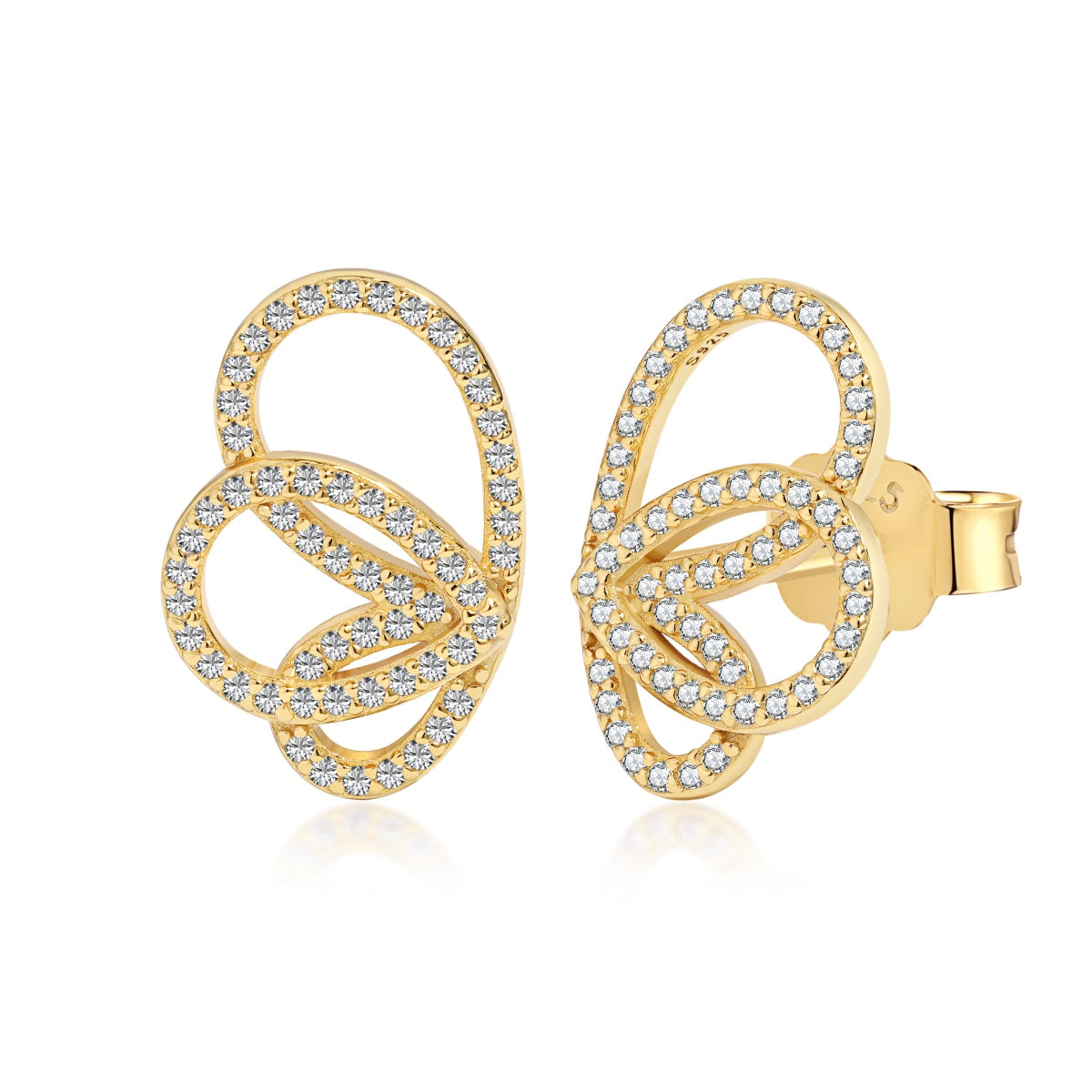 [Royal Jewelry]Exquisite Butterfly Shape Earrings