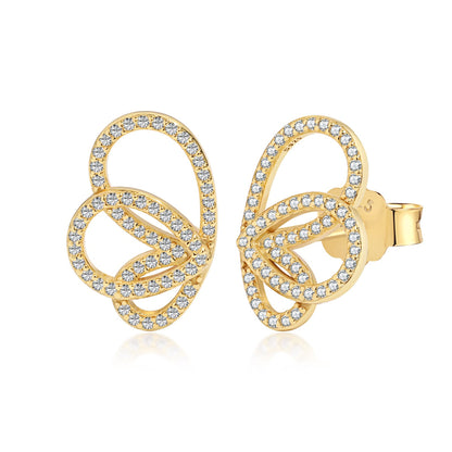 [Royal Jewelry]Exquisite Butterfly Shape Earrings