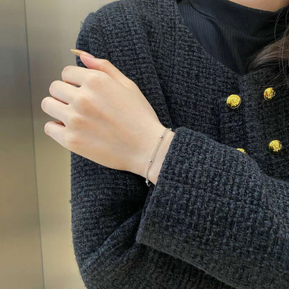 [Royal Jewelry]Delicate Bead Double Layer Bracelet