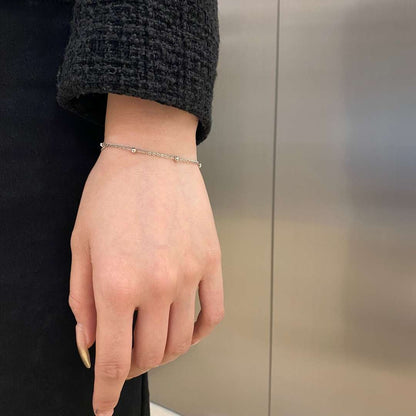 [Royal Jewelry]Delicate Bead Double Layer Bracelet