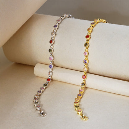 [Royal Jewelry]Sparkling Exquisite Round Cut Party Bracelet