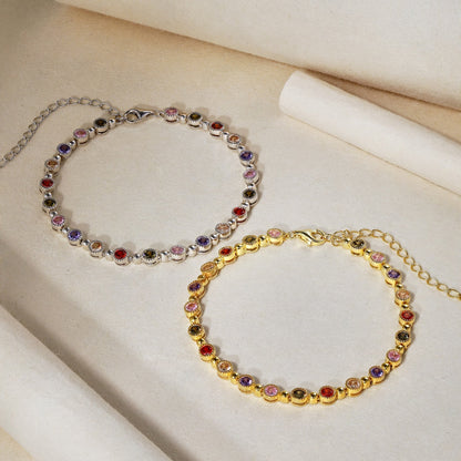 [Royal Jewelry]Sparkling Exquisite Round Cut Party Bracelet