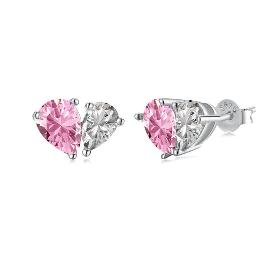 [Royal Jewelry]Dazzling Elegant Heart Cut Lover Earrings