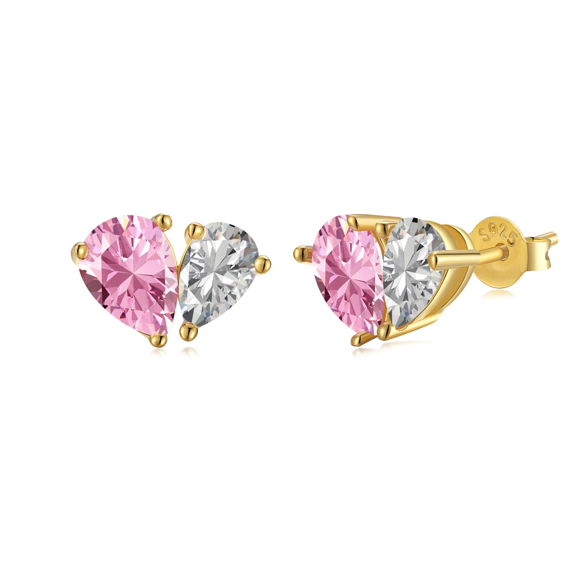 [Royal Jewelry]Dazzling Elegant Heart Cut Lover Earrings